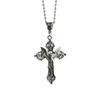 Baroque Bat Pendant Necklace, Gothic Cross Pendant, Vintage Bohemian Necklace, 80s Style Jewelry