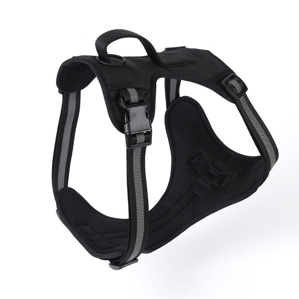 

Pet dog chest strap anti-explosion vest type pet leash breathable reflective golden retriever dog chest back S code (3/4 * 12-18 , 14-24 ) чёрный