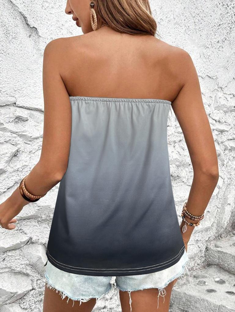 Women's Basic Casual Stretchy Long Bandeau Tube Top Strapless Undershirts