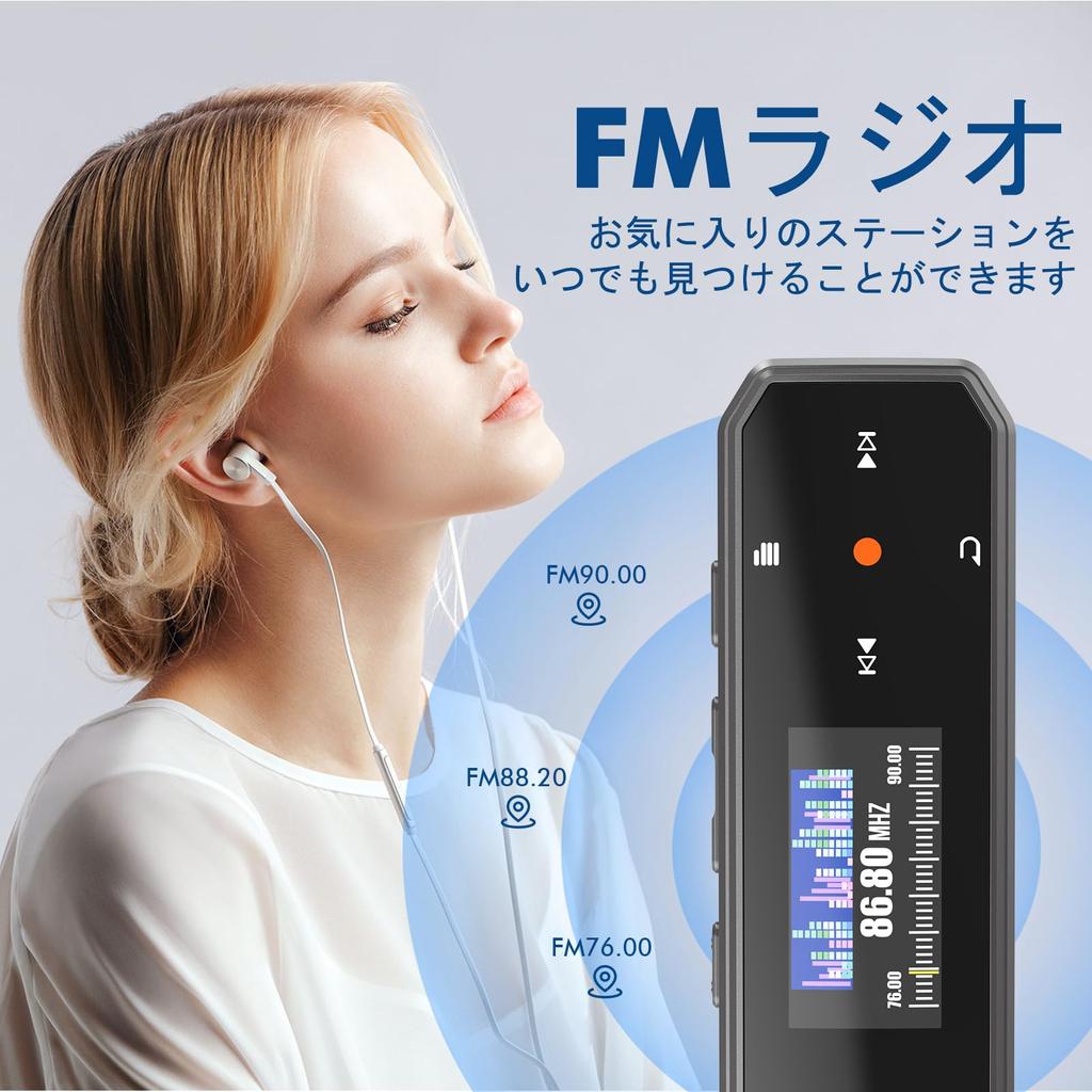 RUIZU 64GB USB MP3 přehrávač Bluetooth Přenosný hudební ekvalizér s klipem FM Cvičení USB paměť HIFI Kompaktní 25g ultralehký přenosný digitální