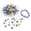 6/8/10 מ"מ אופנה צבעוני Oblate עין הרע חרוזים Loose Lampwork חרוזי זכוכית מזוגגים עבור צמיד שרשרת עשה זאת בעצמך תכשיטים