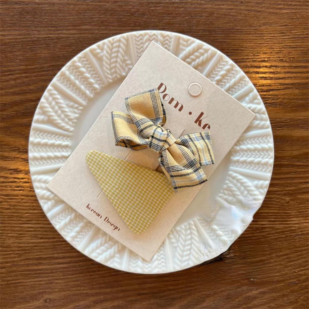 2pcs/set Baby Hair Clip Fashon Simplicity Bow Floral Hairpin for Toddler Girl Lovely Bang Side Clip Hair Accessories