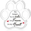 1pc Paw Print Acrylic Memorial Plaque, Transparent Dog Tribute Tabletop Decor, Indoor Pet Loss Sympathy Gift, No Electricity Needed 