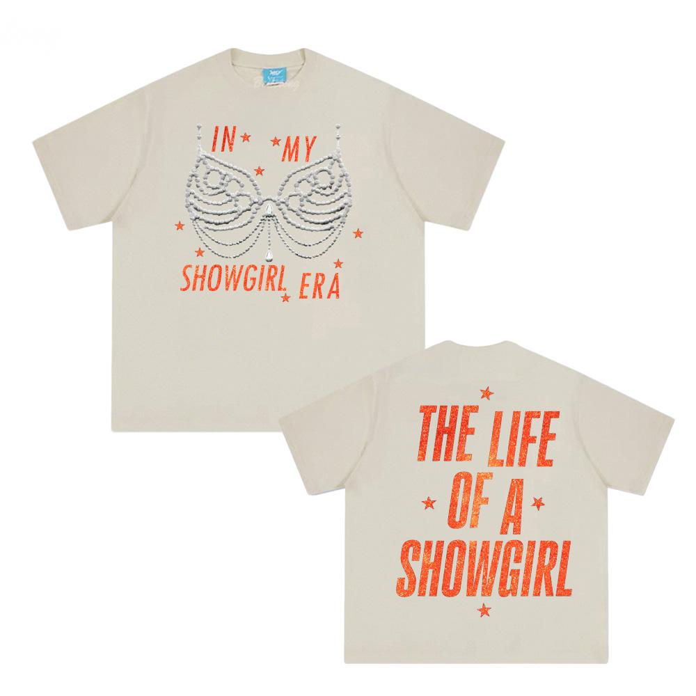 The Life of A Showgirl  Album Tee Singer's Same Style Short Sleeve 100%Cotton Fashion Comfortable Camisetas Tops Harajuku Summer Tee