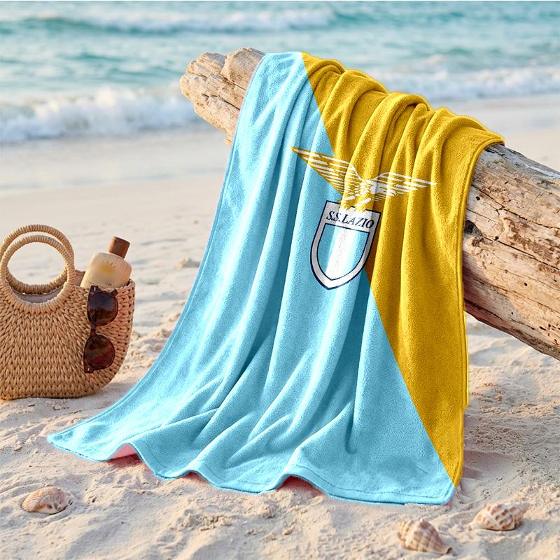 Lazio FC Print Microfiber Beach Towel Quick Dry Absorbent Large Towel For Beach Swimming Travel