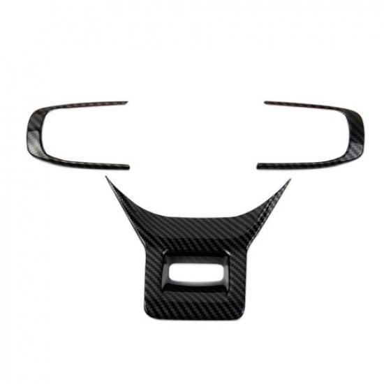 Carbon Fiber Style Interior Steering Wheel Cover Trim for KIA K5 -2024
