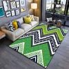 Chevron and Floral Pattern Carpet Suitable As a Non-slip Mat for the Living Room or Bedroom Sofa
