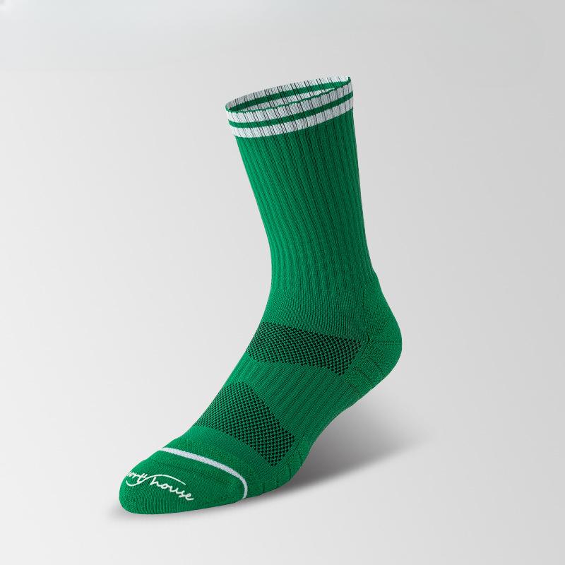 

Мужские весенне-осенние спортивные трендовые носки-трубы повседневные однотонные всех видов 1 pair зелёный
