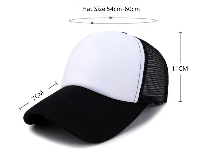 Czapka unisex Casual Plain Mesh Baseball Cap Regulowane czapki typu snapback dla kobiet mężczyzn Hip Hop Trucker Cap