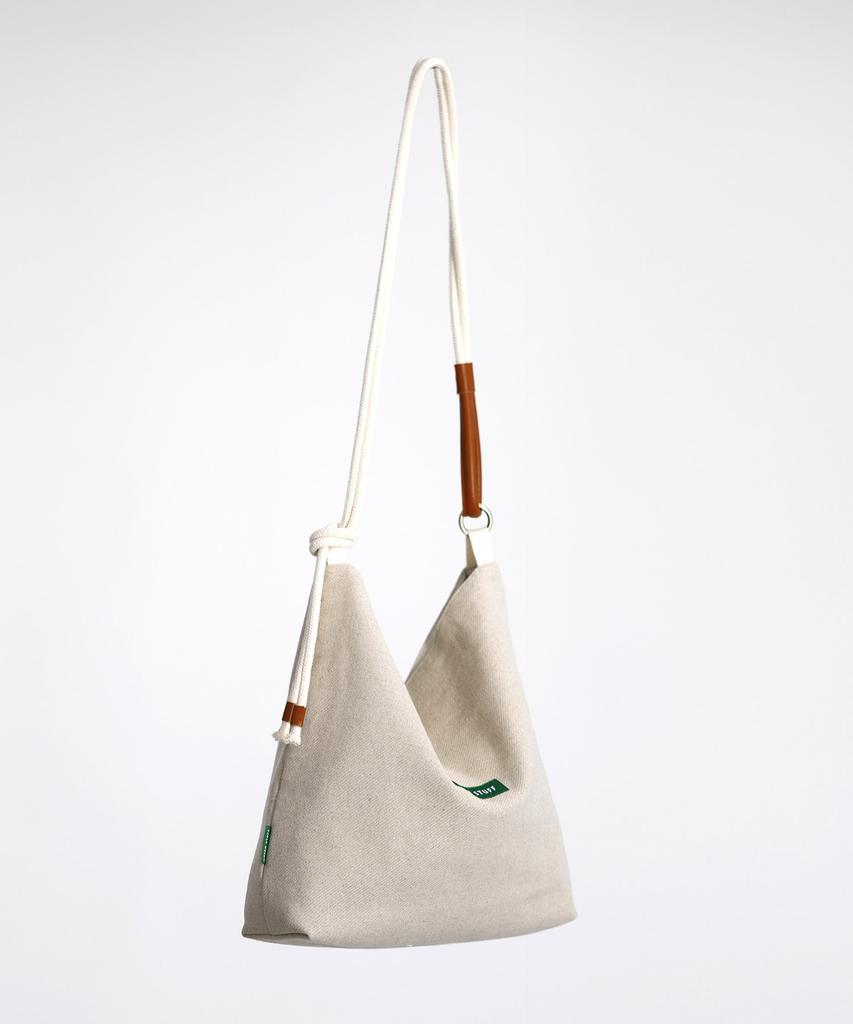 Green Stuff Loose Fit Rope Shopper Bag 57 Linen - Beige