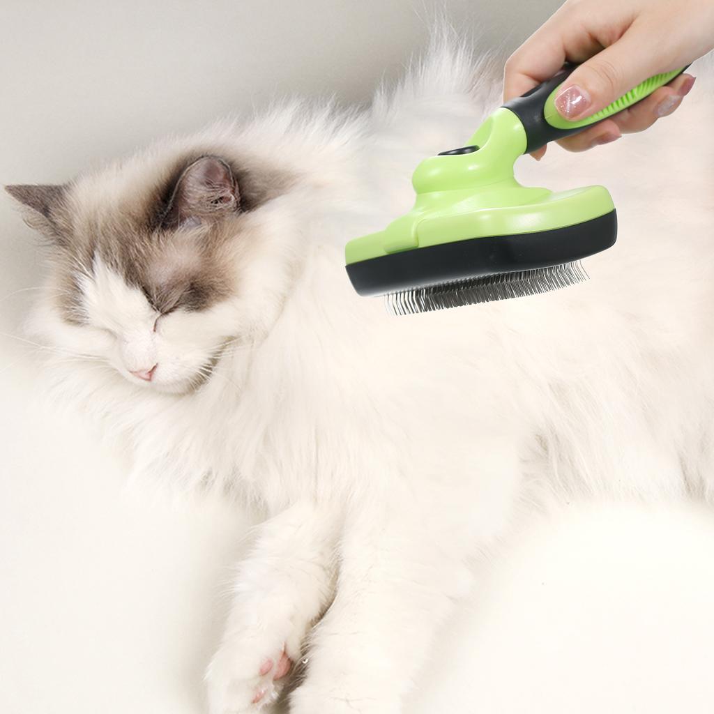 Steel Wire Needle Retractable Brush, Self cleaning Slicker Brush,For Pet Grooming, Easy to Clean, Suitable for Small