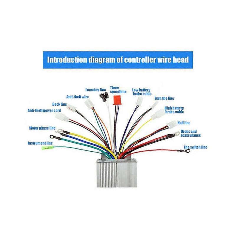 48V 500W Brushless Controller, Aluminium Alloy E-Bike Brushless Motor Controller for Electric Bicyc