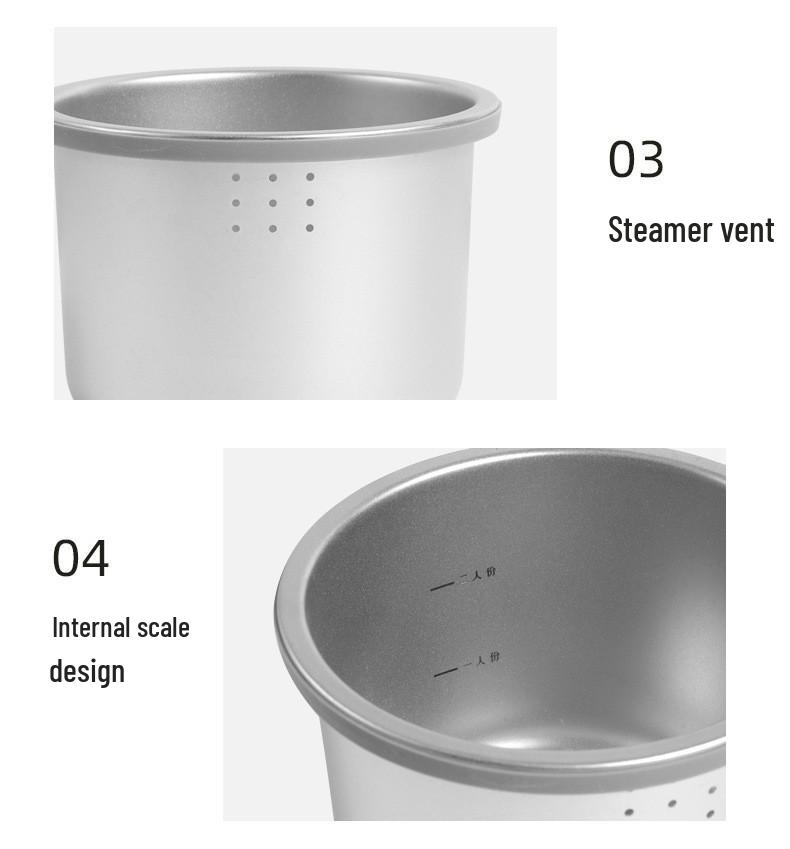 304 Stainless Steel Portable Outdoor Cooking Pot: Multifunctional Single-Person Cookware, Soup Pot, Rice Steamer, Integrated Design