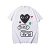 Tide Marke Kawaku neues Multi-Love gestickte Augen Japanisches kurzärmeliges T-Shirt reine Baumwolle Paar lässiges Sport-Basisshirt