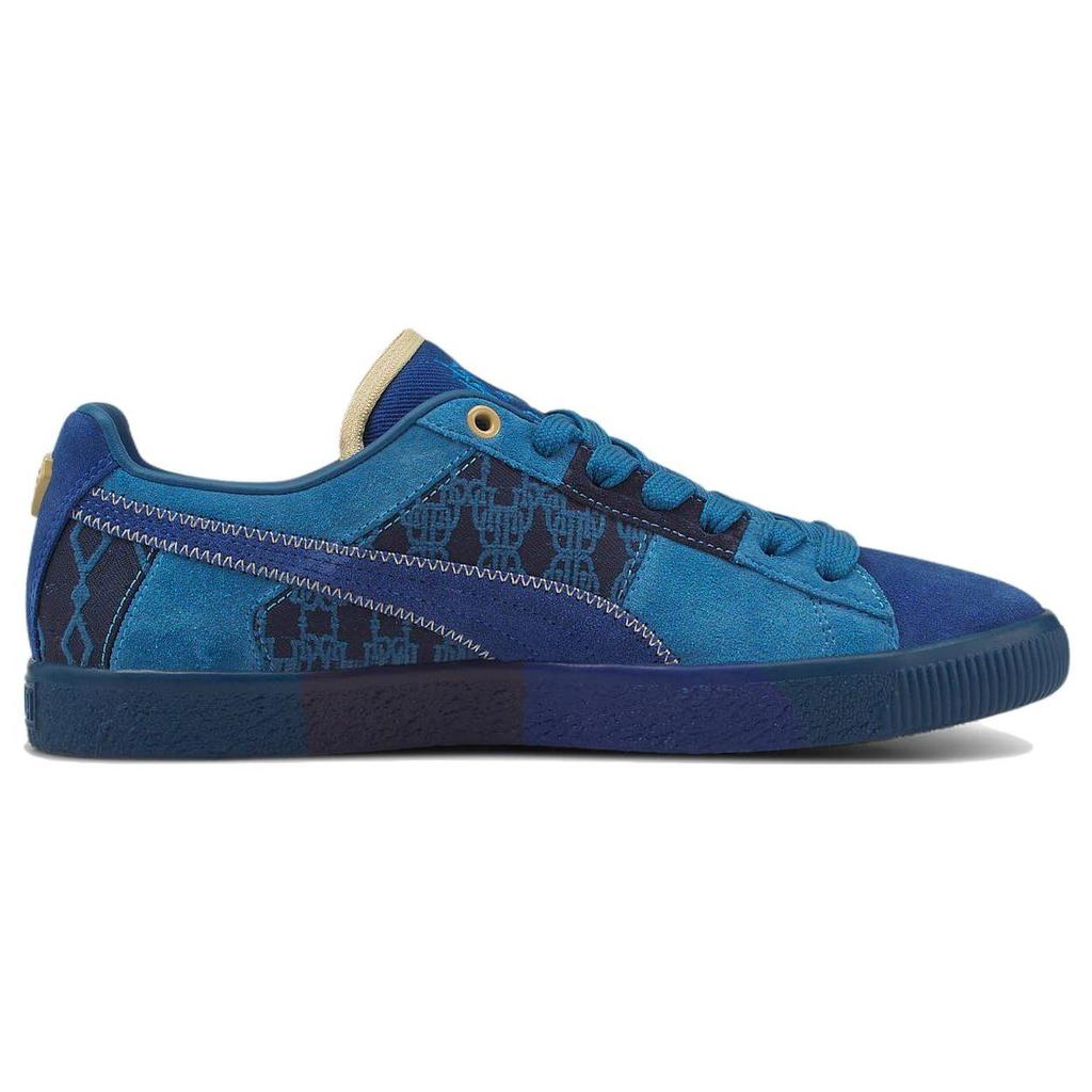 Dapper Dan x Puma Clyde Vintage Pre-Game Runway - Blauwe Heren Sneakers Vlammend-Blauw Meerblauw 392082-01