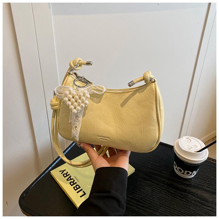 

Текстурированная сумка женская сумка ручная сумка лето новый простой мешок-пельмень модная сумка через плечо сумка-мессенджер жёлтый