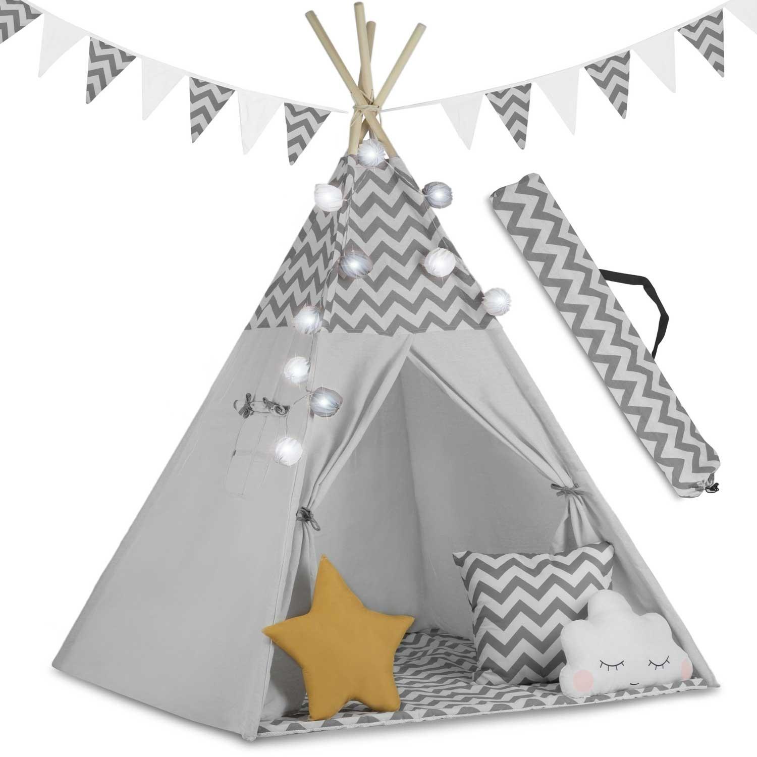 Nukido Children`s Teepee Tent With Lights