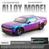 1/24 Dodge Hellcat Electroplating Version Car Model Alloy Die Cast Sports Car Toy Adult Collectible Ornaments Boy Birthday Gift