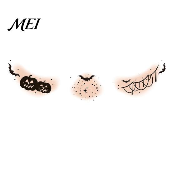 Halloween Face Tattoos Temporary Tattoos, Realistic Waterproof Water Transfer Stickers, Skin-friendly Quick Makeup Transformation Breathable Body Art,