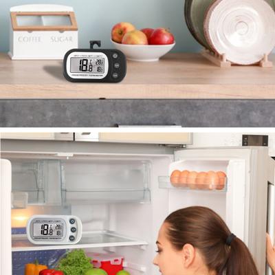 Digital Refrigerator Thermometer Large LCD Display Magnetic Hanging Waterproof Fridge Freezer Electronic Temperature Monitor Gauge Kitchen Gadgets