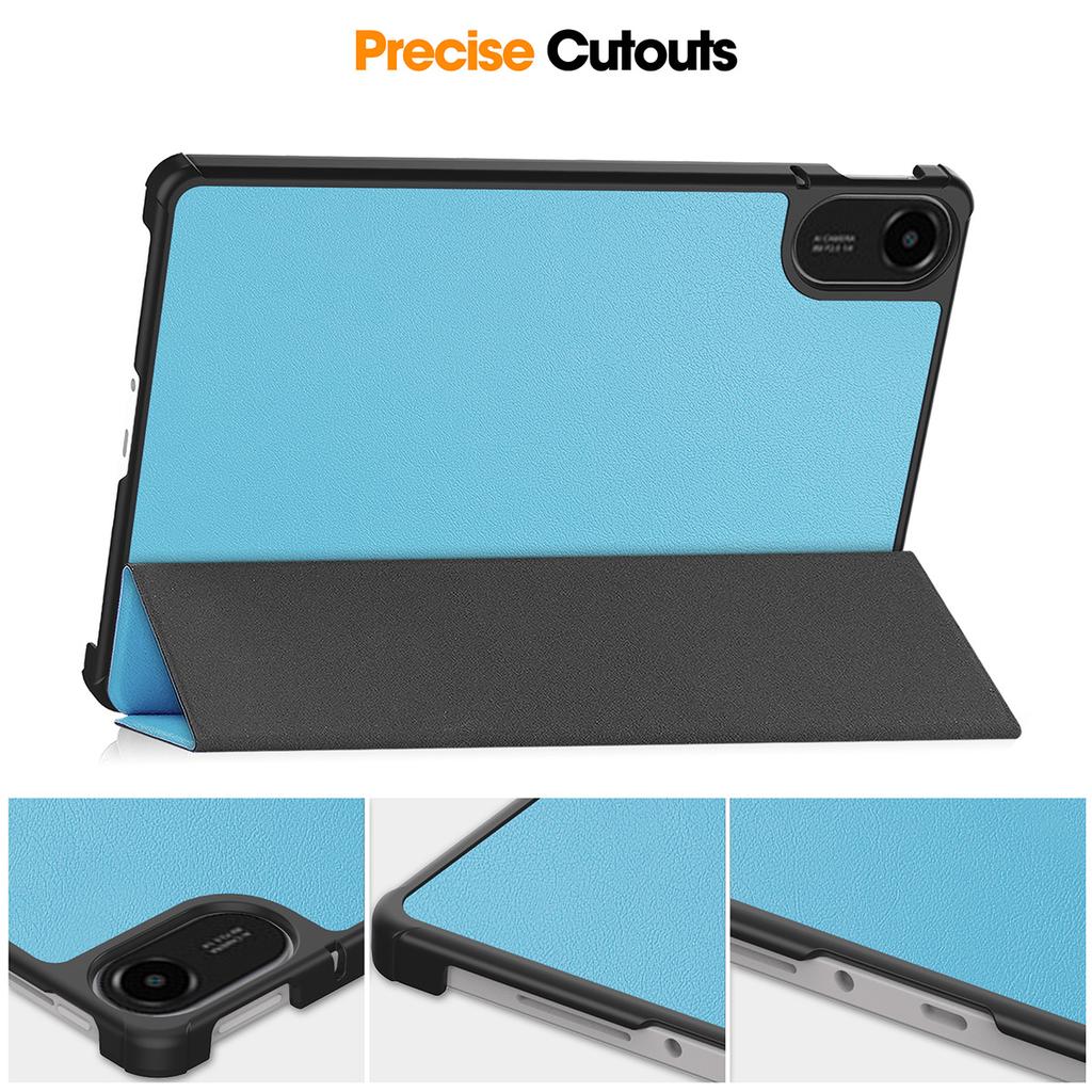 For Xiaomi Redmi Pad 2 Trifold Stand Cover ENKAY HAT PRINCE PU Leather+PC Tablet Case with Auto Wake/Sleep