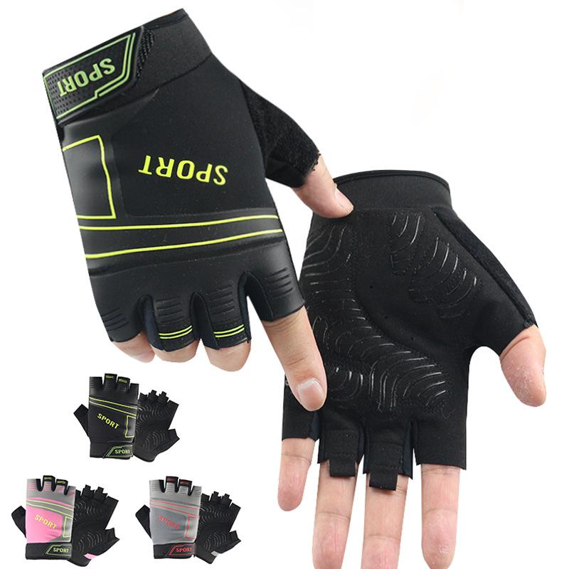 

Cycling half-finger gloves leather outdoor men s and women s sunscreen non-slip silicone palms trolley motorcycle gloves L сірий колір