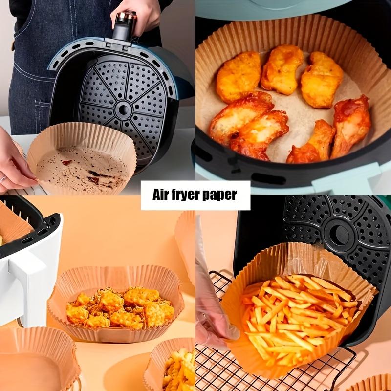 100pcs Air Fryer Paper, 7.87 Inches, BPA Free, Disposable, Suitable for Oven,Free Fryer Accessories, Disposable Mold, Square Air Fryer Paper