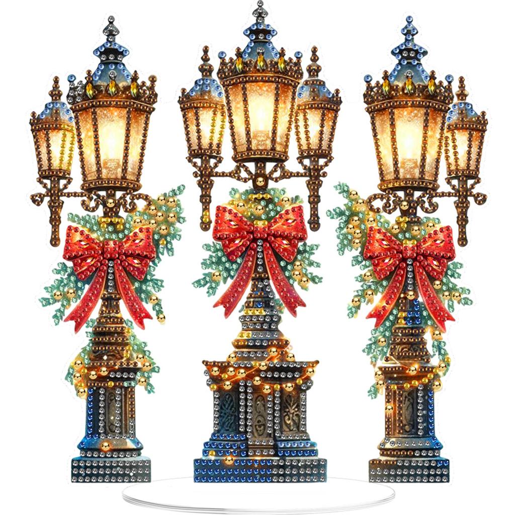 DIY Diamond Painting Tabletop Ornaments Kit 2D Flat Print Xmas Desktop Diamond Art Kits 5D DIY Diamond Art Tabletop Decorations