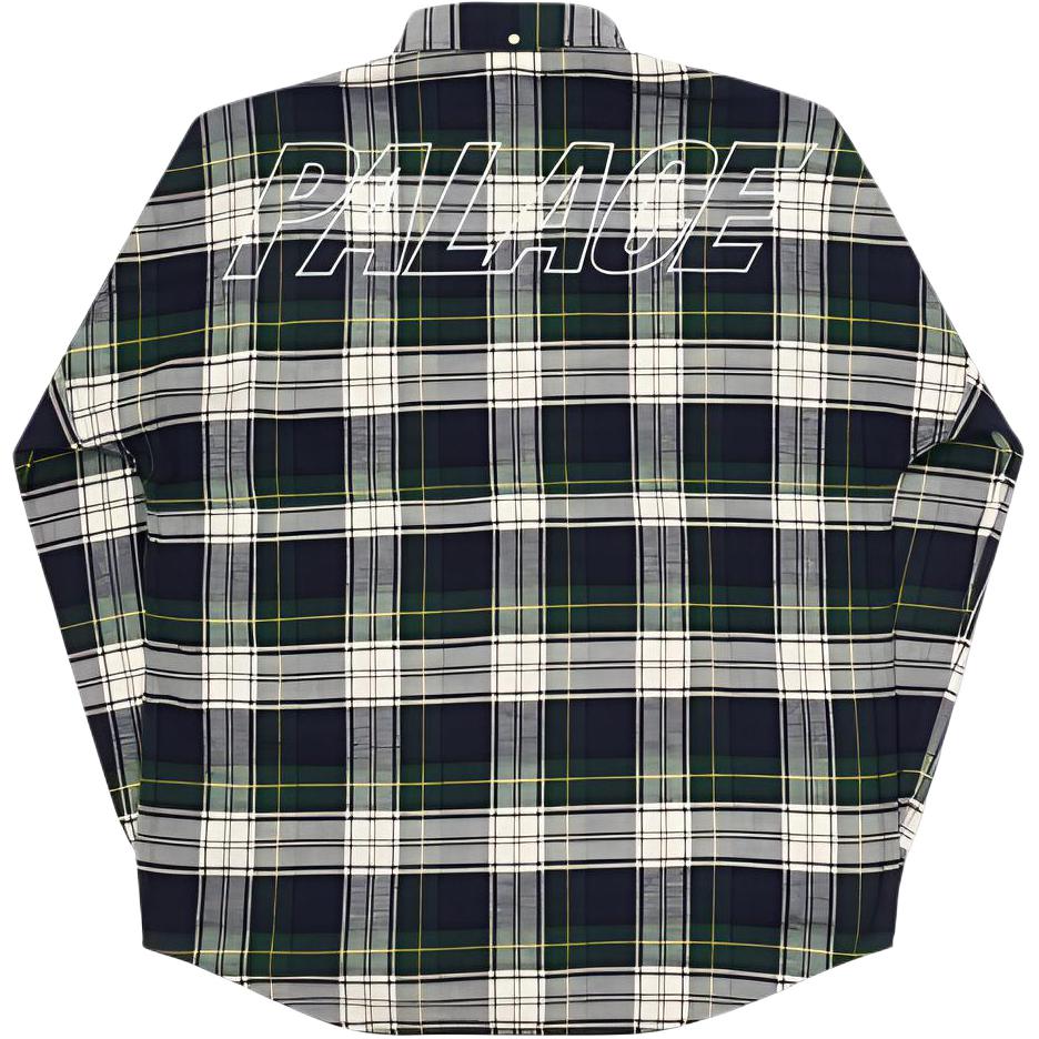 Palace Plaid Long Sleeve Shirt Unisex shirts Green PAL-FW20-385