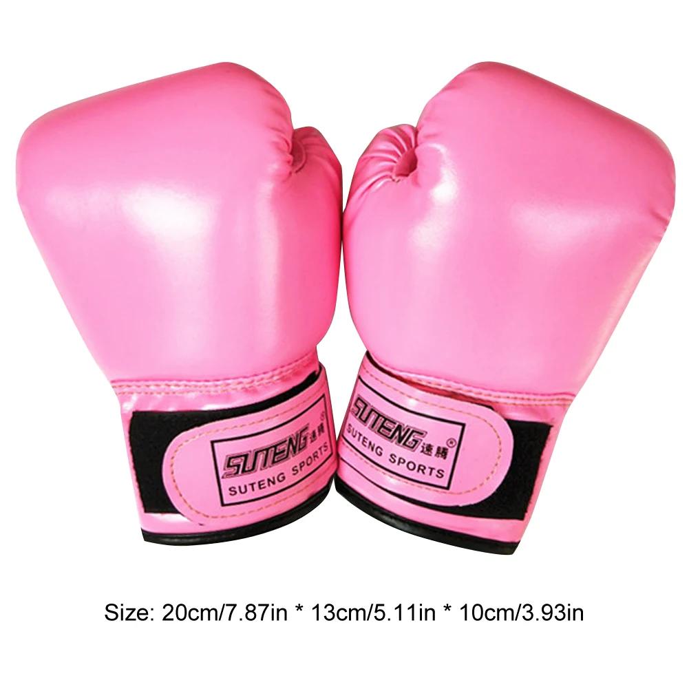 Kids Boxing Gloves 2Pcs Boxing Gloves PU Leather Kickboxing Gloves Breathable Fighting Mitts Taekwondo Mitts for Punching Bag