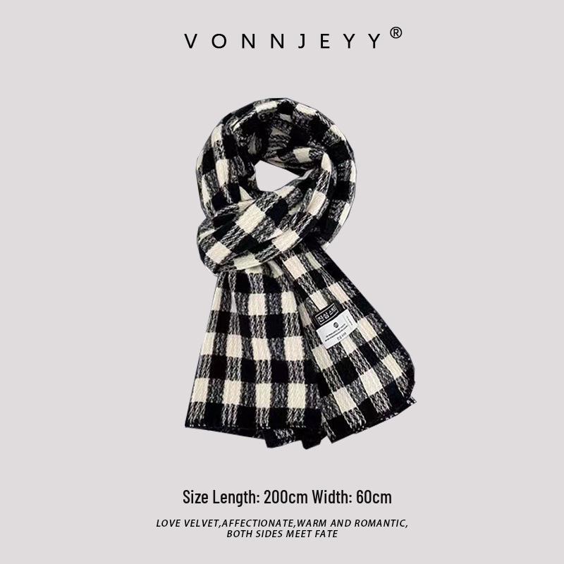 2024 Grauer Herren-Winterschal im koreanischen & japanischen Stil - Vielseitiger Studenten-Halswärmer & Schal