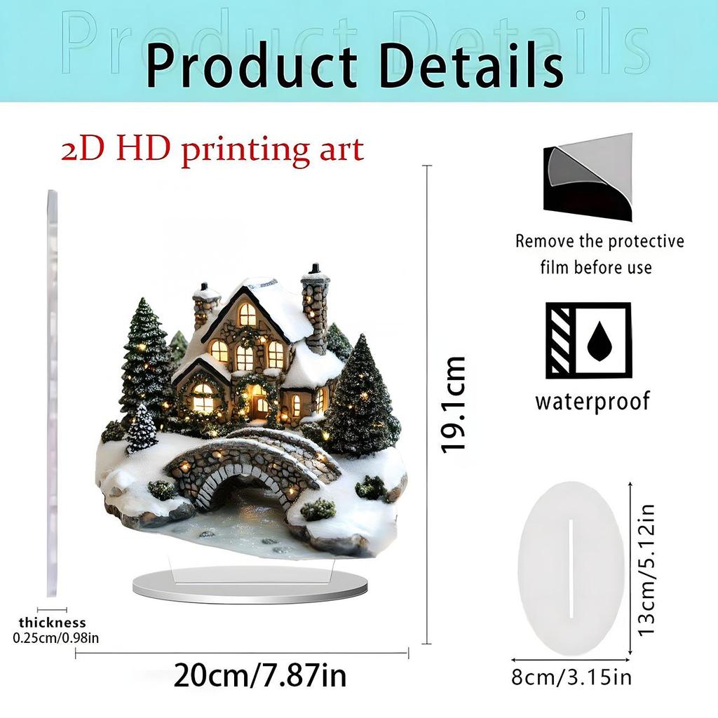 Rotating Christmas Carousel 2D Acrylic Standee - Festive Gift & Home Decoration