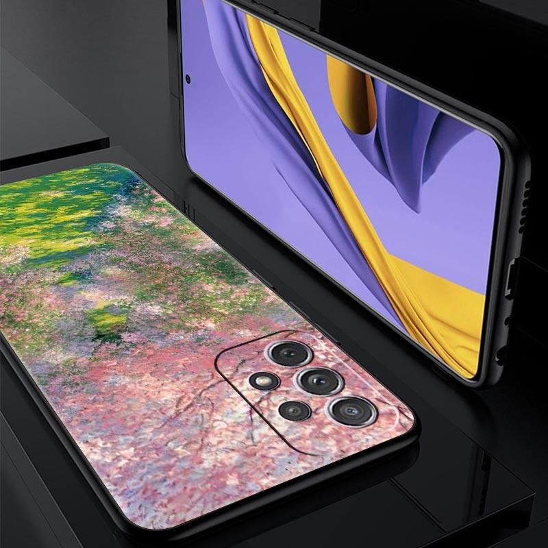 Claude Monet Garden Paint Art Phone Case For Samsung Galaxy A17 A07 A55 A35 A25 A15 A05 A33 A31 A23 13 A41 A73 A53 A51 A71Cover