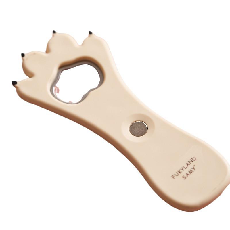 Large Wave Dot Fashion Beer Silicone Opener Cute Cat Paw Magnetic Bottle Opener Fridge Gift
