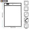 6 Packs Oversized Reble Dry Erase Pocket Sleeves, Black 10x14 Ticket Holders, Clear Plastic Sheet Protectors, Teacher School Classroom Supplies