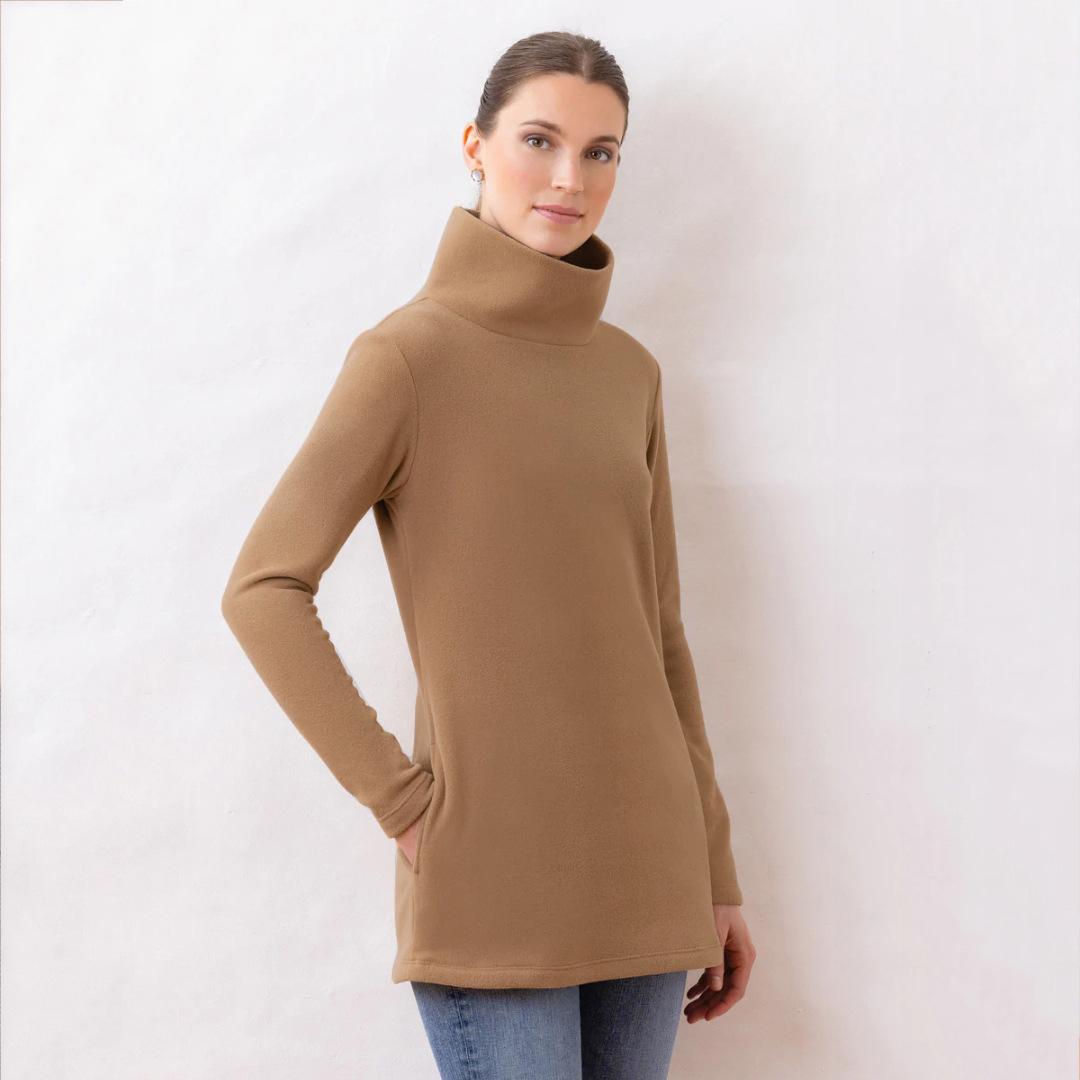 

Зимний женский теплый свитер с высоким воротником, однотонный свитер с высоким воротом S