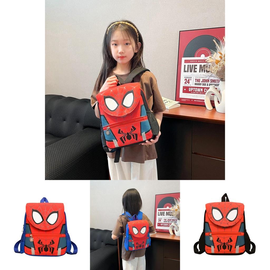 Cartoon Spider Man Pattern Kids Backpack With Breathable Oxford Fabric For Elementary School Students
