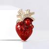 Brož na lidské tělo Módní doplněk do klopy ze slitiny srdce pro ženy a dívky Módní oděvní šperky