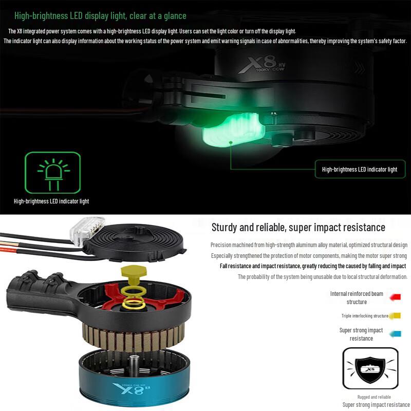 Walkera X8 FOC Integrated Motor & ESC Power System for Agricultural Drones