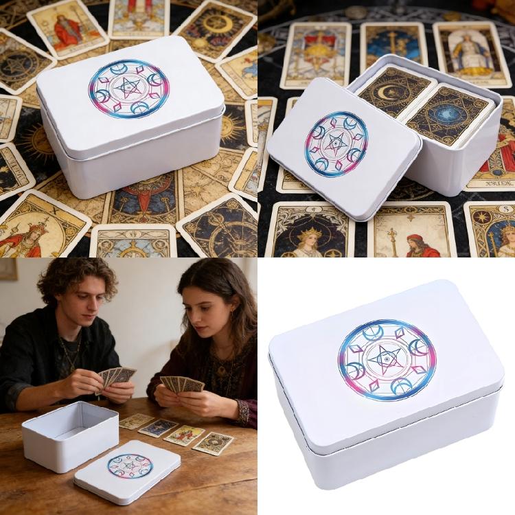 Portable Metal Playings Card Box Money Coin Carry Box Candy Case Business Tarots Storage Box For Home Use