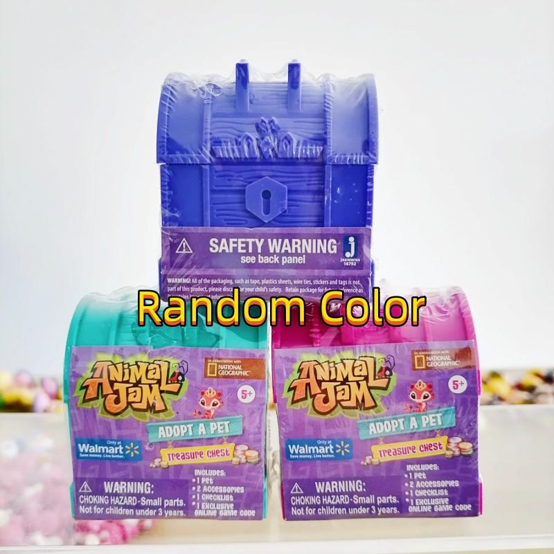 

Оригинальная фигурка Animal Jam в закрытой коробке, милая кавайная кукла-питомец, сундук с сокровищами, коллекционная игрушка-модель, детские подарки