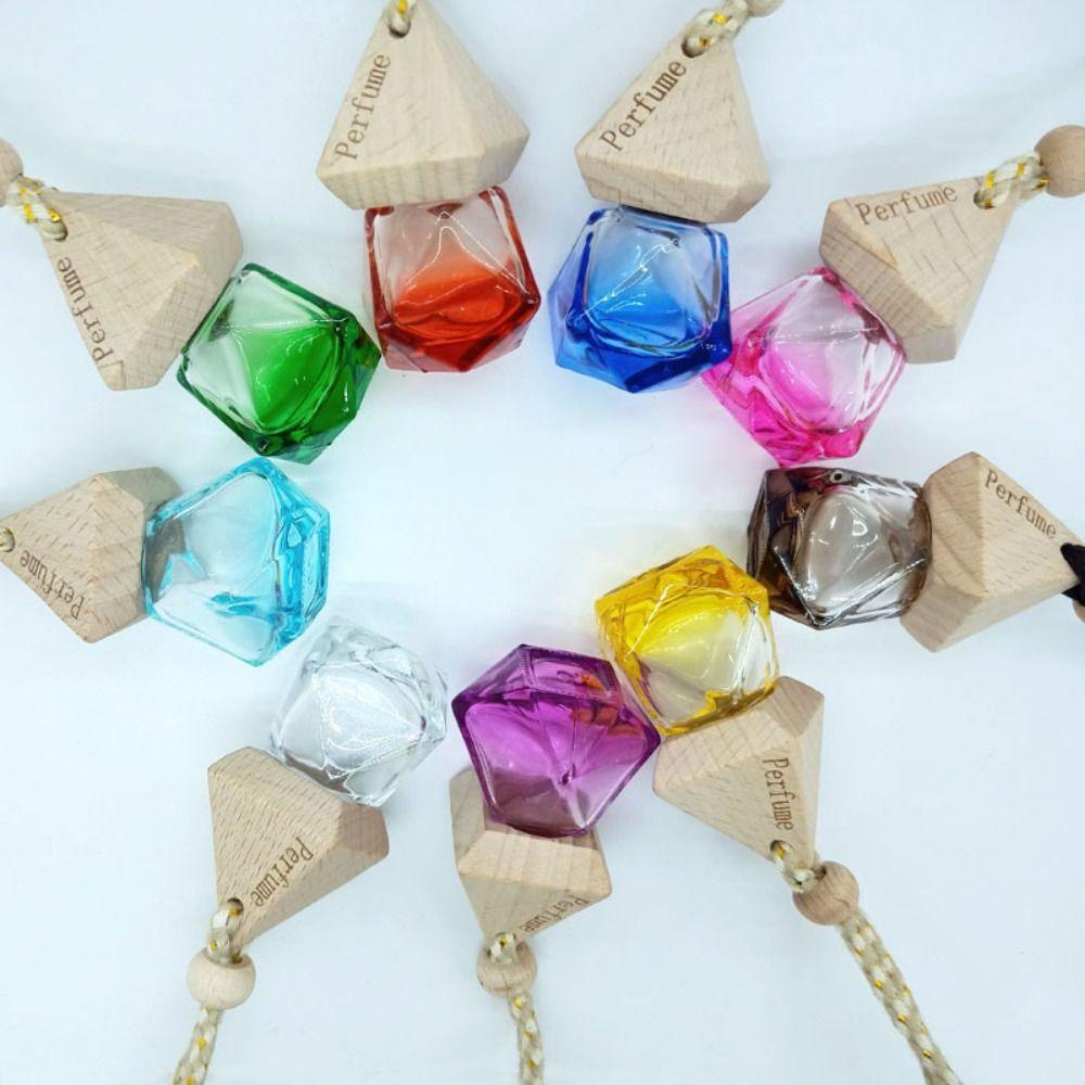 Air Fresher Aromatherapy Refillable Diffuser Rearview Mirror Ornament Car Perfume Pendant