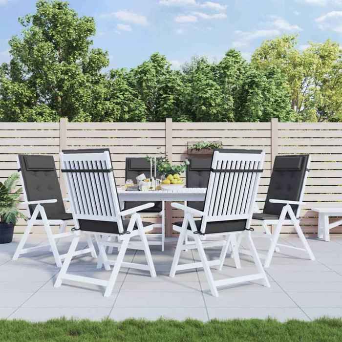 VidaXL Coussins de chaise à dossier haut lot de 6 anthracite, coussin, coussin de chaise, coussin de siège 361876