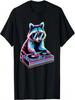 Retro Raccoon DJ   Kids Funny Raccoon T-Shirt