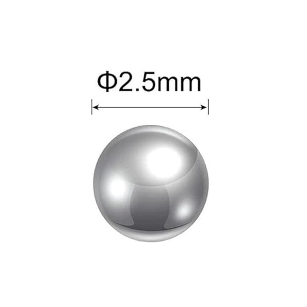 50Pcs G25 Precision Bicycle Bearing Balls 304 Stainless Steel Steel Solid Beads CNC, Impact Test