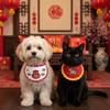 Dog Dress Up Cartoon New Year Cat Scarf Embroidered 2026 Horse Year Pet Scarf Funny Comfortable Dog Drool Bib Photo Props