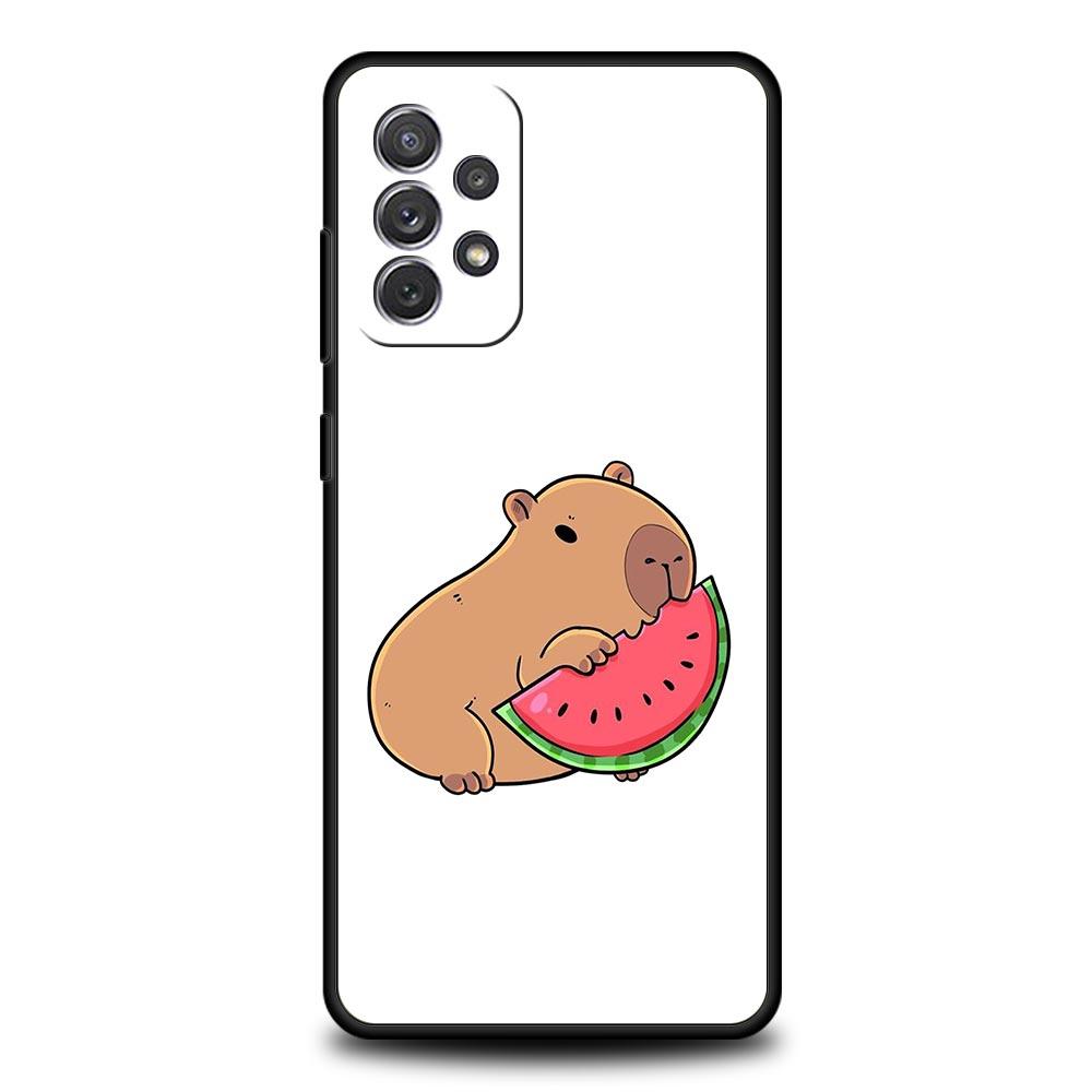 Cartoon Capybara Couple Paired Case for Samsung A51 A71 A21S A12 A11 A15 A25 A31 A41 A23 A33 A53 A73 A05S A13 5G A35 A55 Cover