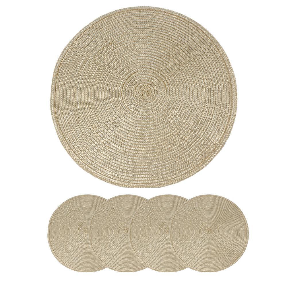 Einfaches rundes ölbeständiges einfarbiges wärmeisolierendes Platzset