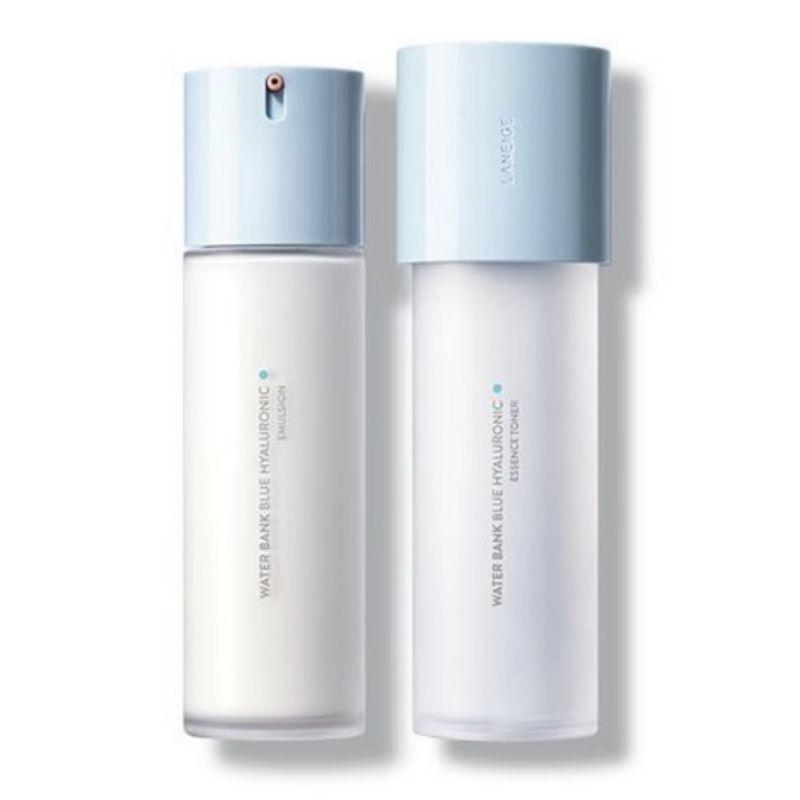 LANEIGE Water Bank Blue Hyaluronic 2-Step Essential Set for Combination to Oily Skin – Hydrating Skincare Gift Set (5pcs)