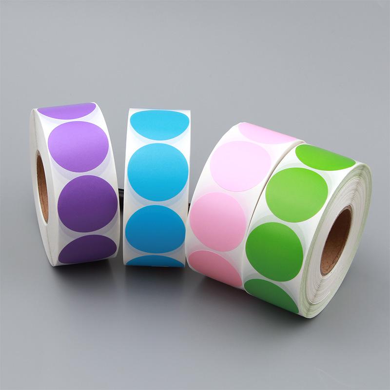 Colorful Self-Adhesive Round Dot Stickers - Writable Small Paper Labels
